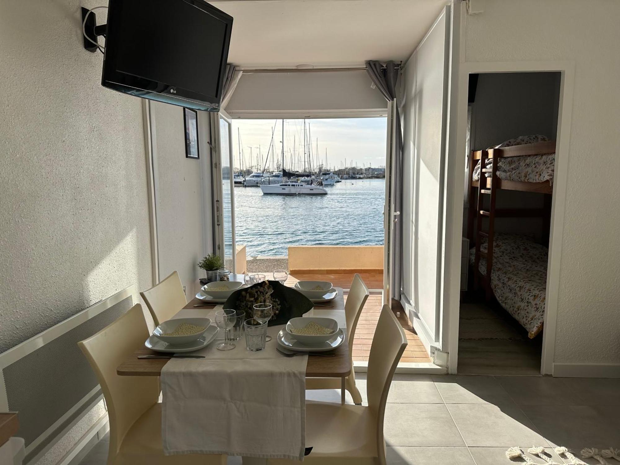 Studio - Les Pieds Dans L'Eau Agreable En Toutes Saisons 4 Couchages - Climatisation - Parking Prive - Piscine Sur Mer - Vue Magnifique Et Rare - Situation Optimum - Les Argonautes - Ile Des Pecheurs - Cap D'Агд Экстерьер фото